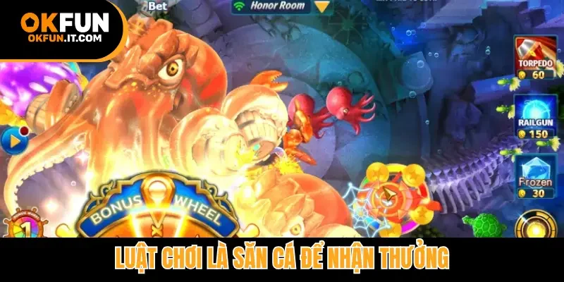 Luật chơi là săn cá để nhận thưởng